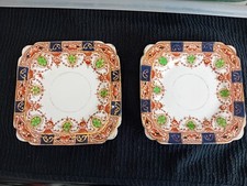 Antique Burgess Bros Carlisle Ware Imari 6 inch Square Side/Tea Plate Excellent