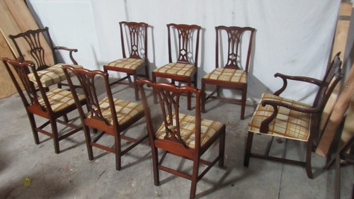 Set eight mahogany dining - eight,