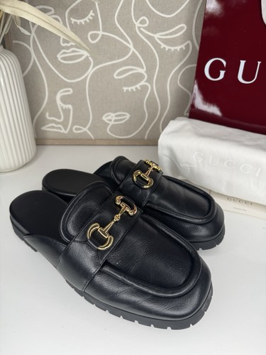 Gucci black horsebit leather - gucci,