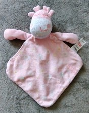 Tesco F&F Pink Gina Giraffe  Comforter Soother Blanket Plush. 