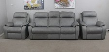 G Plan Kingsbury Stingray Charcoal Fab Power 3 Seater Sofa & 2 Power Armchairs