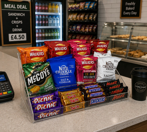 Counter display crisps - counter,