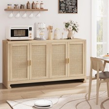 60" Rattan Buffet Cabinet