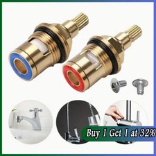 1Pair Kitchen Ceramic Tap Cartridge Valve Disc Insert Quarter Turn 1/2" 20teeth