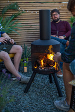 Modern Steel Chimenea