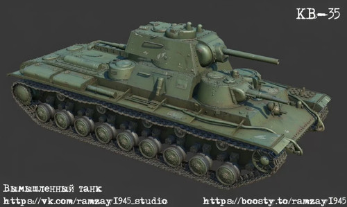 Printed soviet kv 35 - 1/72, kv-35