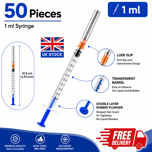 Pcs 1ml syringe - pcs, cap