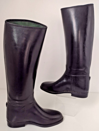 Aigle black rubber riding - aigle,
