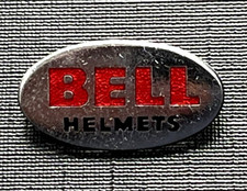 MOTORCYCLE  MOTOR RACING Pin Badge BELL HELMETS