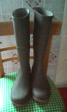 Wellington boots size 9 green vintage circa 1970's made in Italy