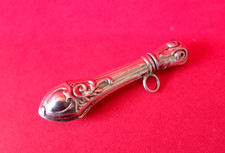 VINTAGE ART NOUVEAU DESIGN STERLING SILVER CHATELAINE NEEDLE CASE