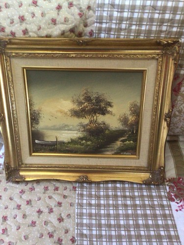 Vintage oil makin painting - vintage, a