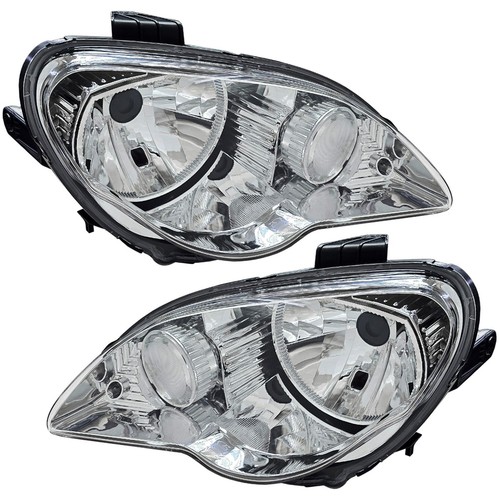 Pair chrome headlight lamp - pair,