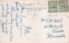 FAMILY HISTORY - POSTCARD - Mrs Mc INTOSH - MANCHESTER CHORLEY ROAD SWINTON