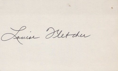 Louise fletcher signed - fletcher,