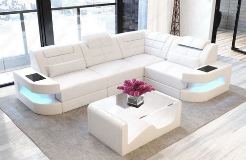 Leather sofa luxury - leather, couch