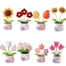 ​Mini ​Knitted Flower Pot Decor​  Home Office Decor​