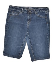 MOSSIMO Womens Mid Rise Denim Shorts W32 Large Blue Cotton ML07