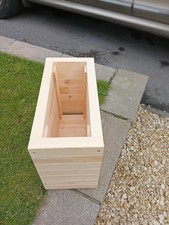 "TWO"  "NARROW"  "TALL"  Wooden Planters Unstained. Super Strong.  WINDOW BOXES?