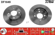 TRW 2 X BRAKE DISC DF1649 FOR