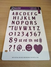 CRAFTERS COMPANION DIE'SIRE CREATE A CARD - 0.5" Alphabet Inc Metal Sheet