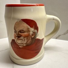 RARE! Antique Monk Cardinal Mug by Hall -10oz Mug Tankard Stein
