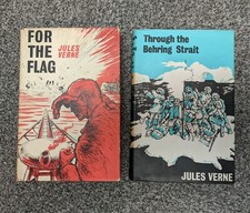 Jules Verne For The Flag Through The Behring Strait 2 Book Set Arco 1960s