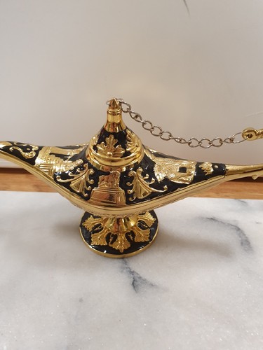 Genie lamp black and gold - and,