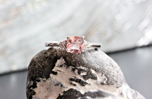 Cushion created morganite - created, &