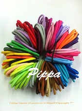 50 Quality Thick 4 mm Endless Snag Free Hair Elastics Bobbles Bands Ponios Mix 