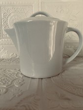 white fine porcelain teapot