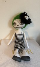 OOAK Artist Made Art Doll Hand Painted Sad Rag goth spooky doll scary
