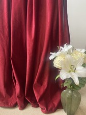 Burgundy velvet long curtains