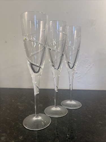 Crystal champagne flutes - crystal,
