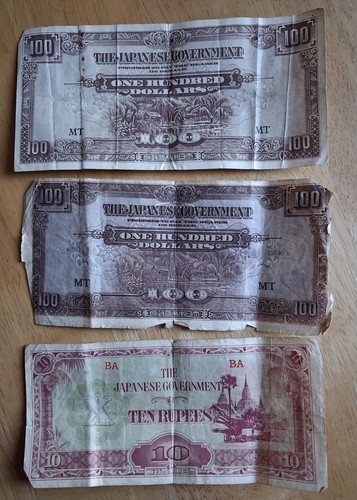 Ww2 japanese government rupees - government,