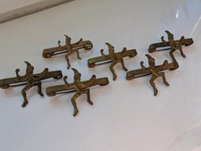 6x Vintage Old Girl Guides Promise Metal Brooch Badge - used 