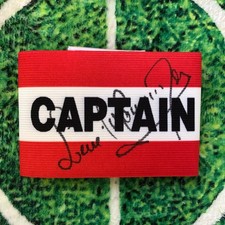 Steve McManaman Of England, Liverpool & Real Madrid Signed Captains Armband wCOA