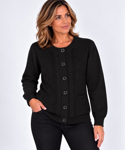 Ladies knitted cardigan - ladies,