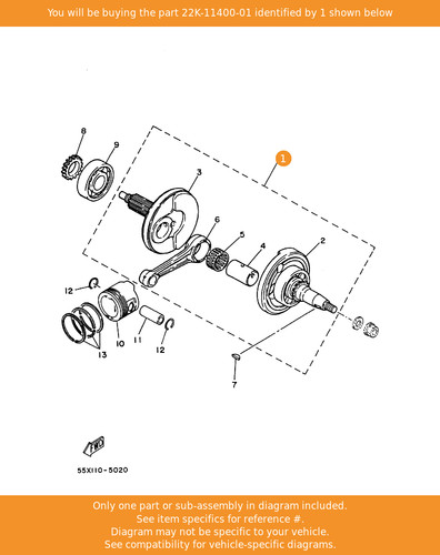 Yamaha crankshaft assy - crankshaft,