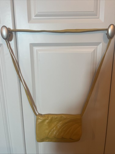 Leather mustard bag with - bag,