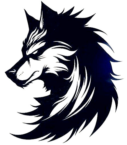 Large wolf head - wolf, car