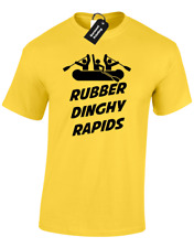RUBBER DINGHY RAPIDS MENS T SHIRT FUNNY COMEDY FOUR LIONS RAFT BOAT KAYAK GIFT