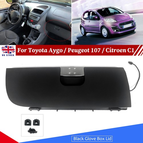 Glove box lid cover black - glove, in