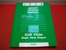 1989 CHRYSLER PLYMOUTH DODGE COLT VISTA/EAGLE VISTA WAGON IMPORT SERVICE MANUAL