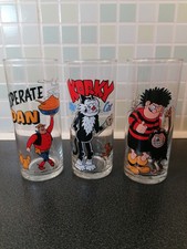 Lovely Vintage Set Of 3 Dandy Comic Character  Glasses Dennis Nasher Dan & Korky
