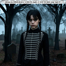 Napoleonic Cotton Hussar Jacket Women Button Front Military Style Hussar Jacket