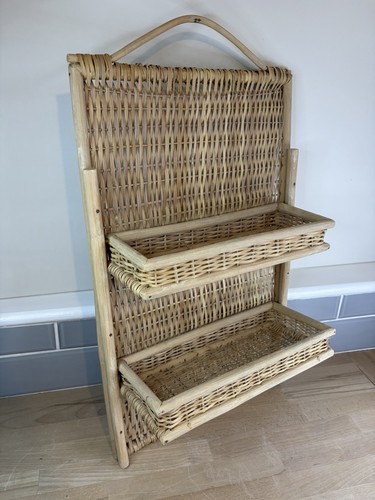 Vintage rattan wicker wall - rattan,