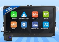 9" Android 13 6+64G CarPlay Car Stereo Head Unit GPS Nav Radio For VW Golf Jetta