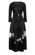 HIGH Claire Campbell black midi to long 3/4 slv dress s - m mod 'reimagine'