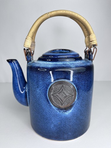 Cobalt blue teapot coffee pot - teapot,